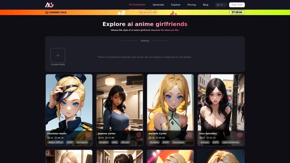 Chat With Your AI Anime Girlfriend | AI Anime Girlfriend