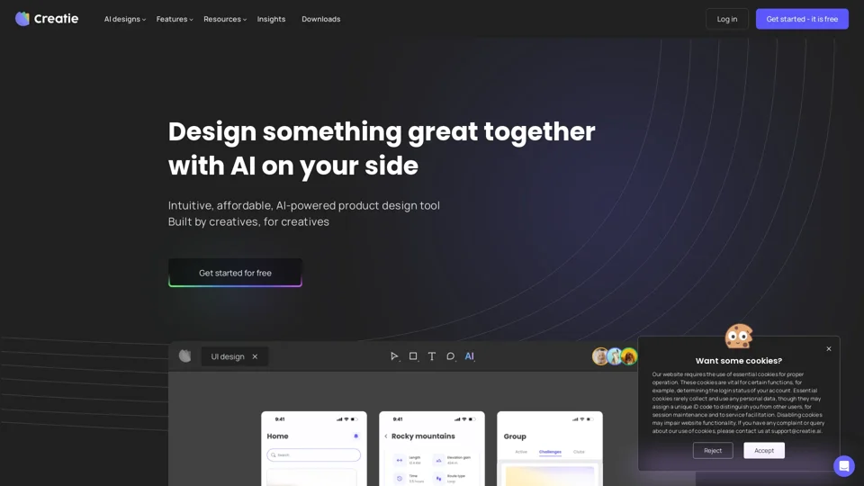 Creatie | Intuitive, affordable, AI-powered product design software