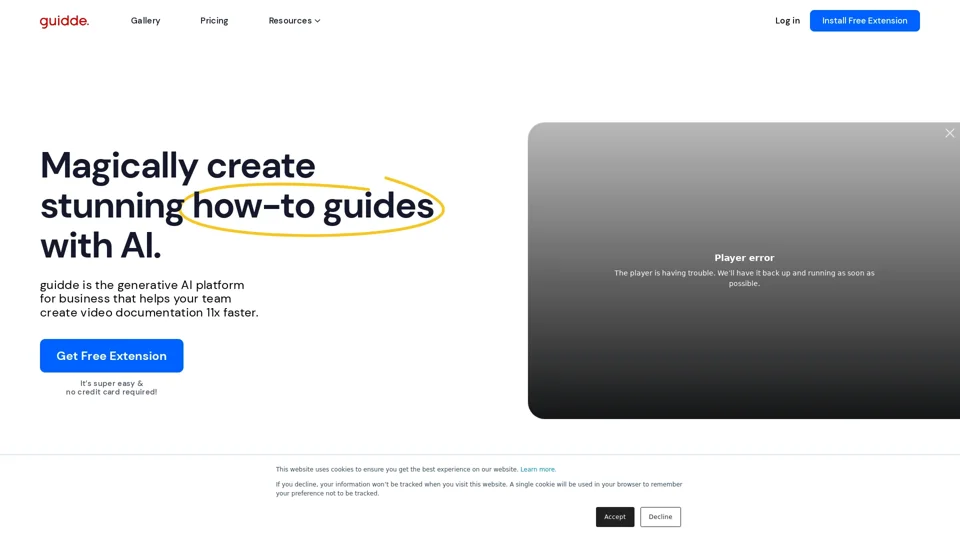 guidde・Magically create video documentation with AI