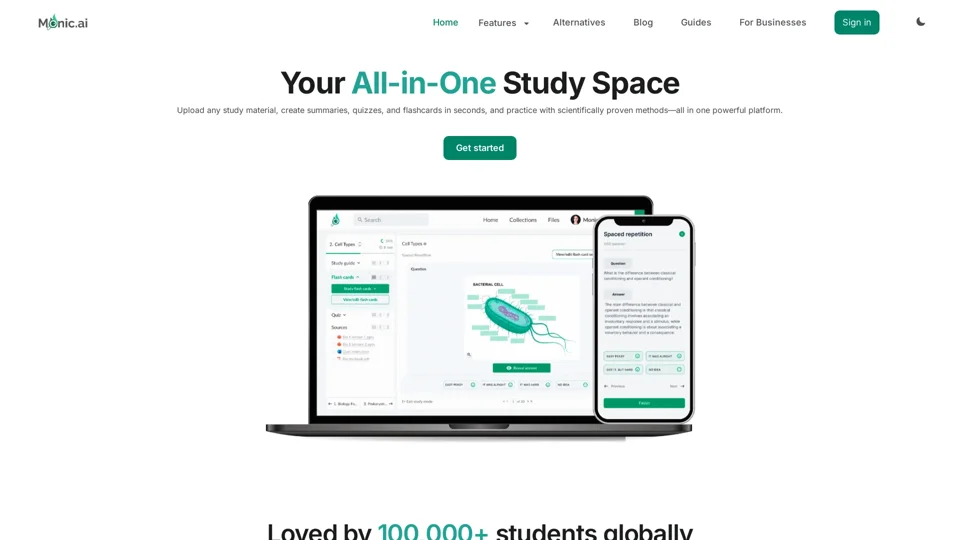 Monic.ai All in one Study Space