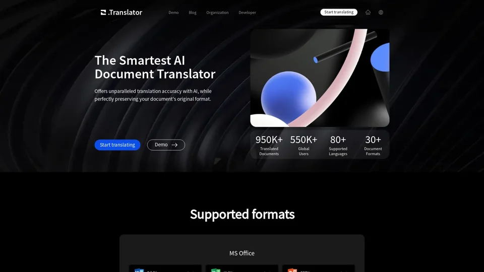 O.Translator: The world's smartest AI document translator