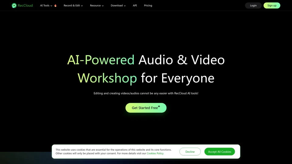 RecCloud - AI-Powered Speech to Text, TTS, Subtitle Generator & Video Translation Tool