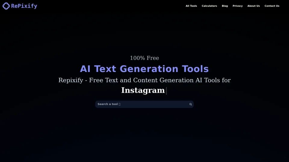 Repixify - Free AI Text Tools [100% FREE - No Login Required]