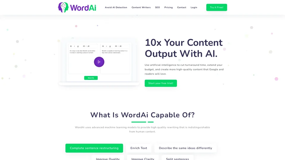 AI Text Rewriter | WordAi