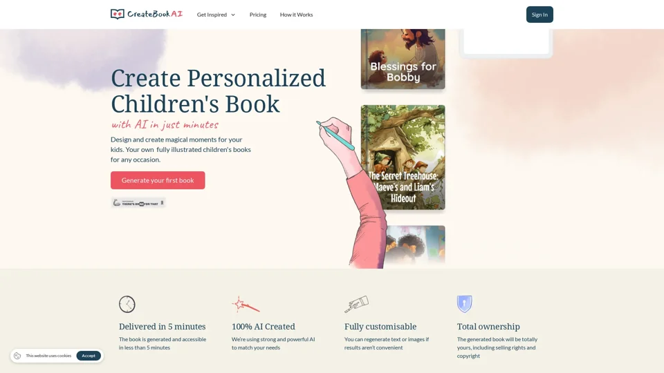 Create Personalized Children's Book with help of AI | CreateBookAI