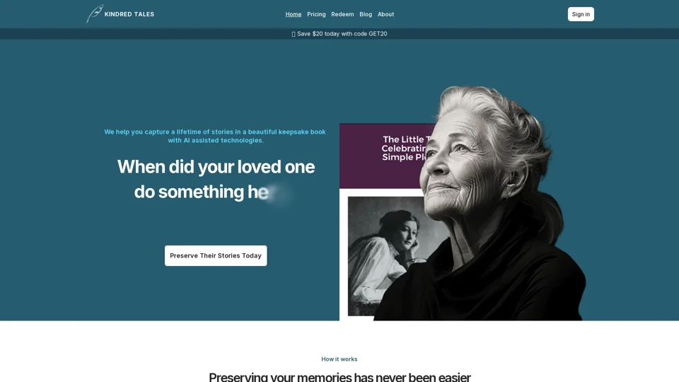 Kindred Tales | A Loved Ones Life Story in a Book