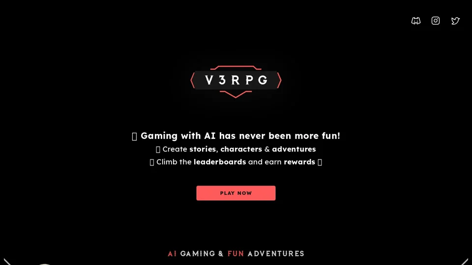 v3RPG - AI-Powered RPG Adventure | Compete, Earn, & Explore