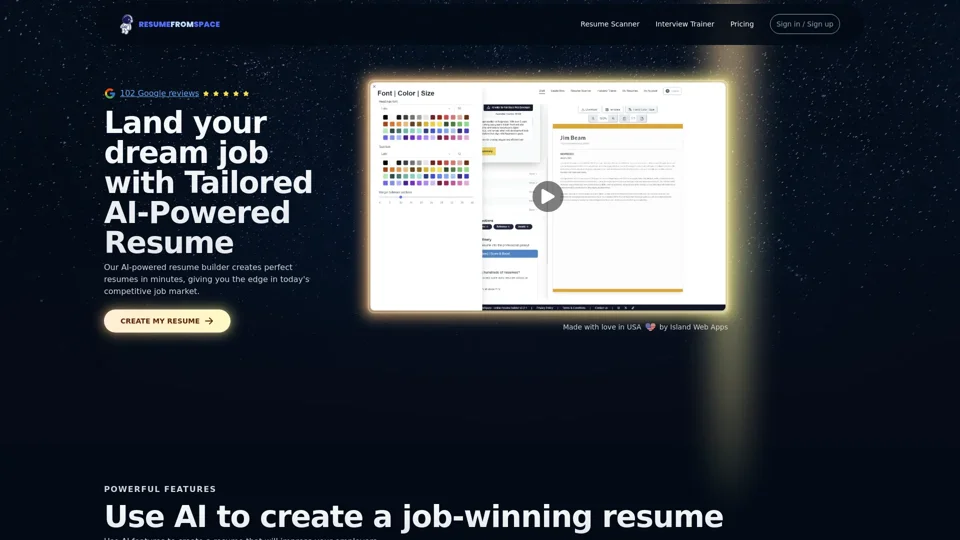 ResumeFromSpace - AI-powered resume builder