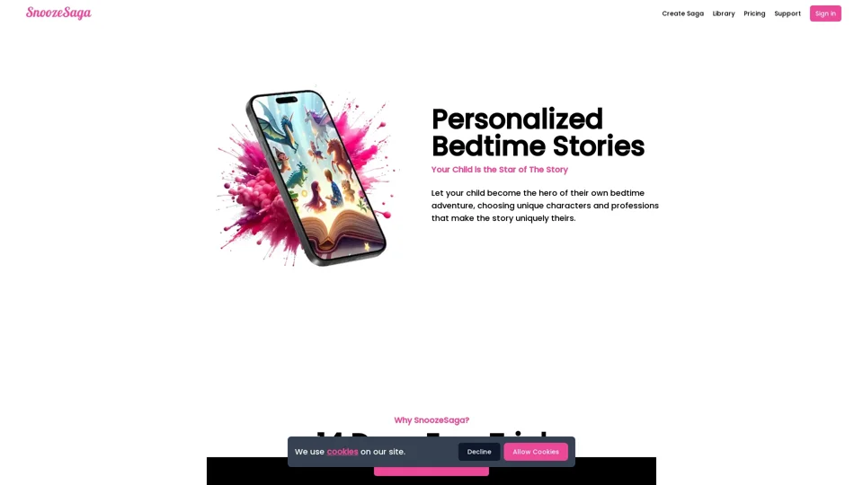 SnoozeSaga - Personalized Bedtime Stories