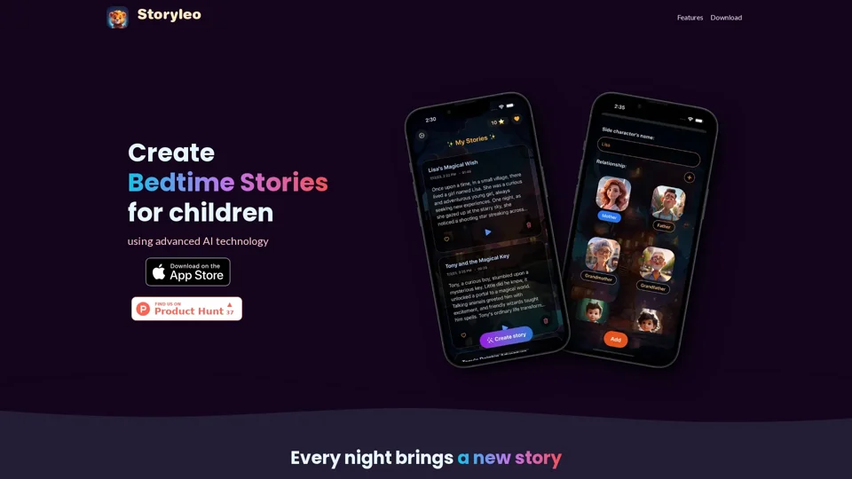 Storyleo - Bedtime stories AI for kids