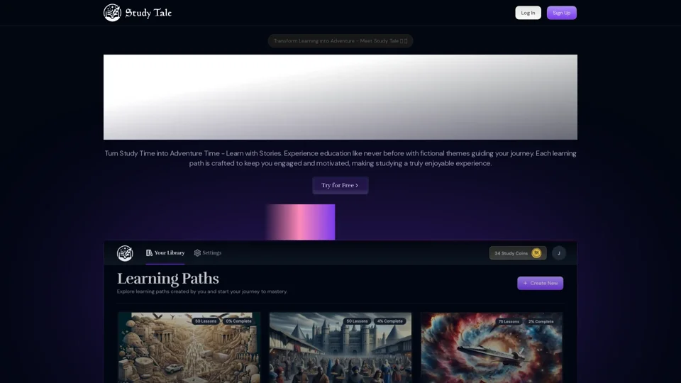 Unlock Learning Potential with Study Tale: Interactive Adventure-Based Education