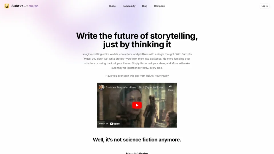 Subtxt with Muse - Write the future of storytelling