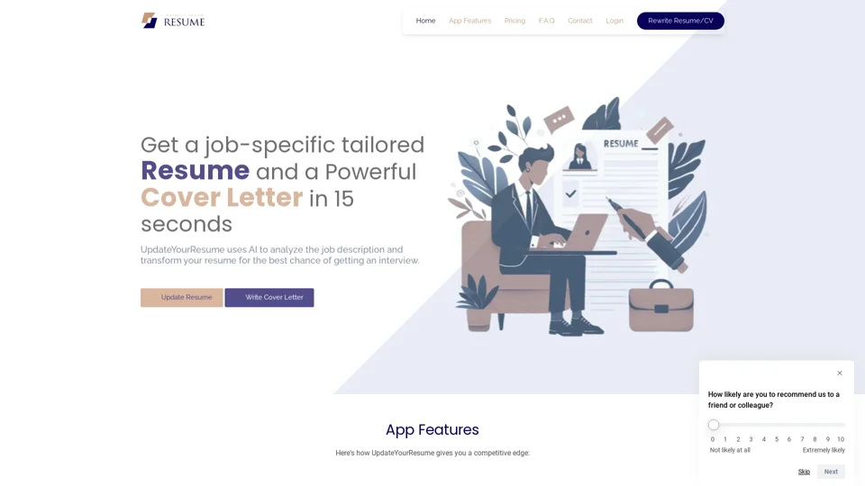 Get a Job-Winning Resume and Cover Letter in Seconds with AI | UpdateYourResume
