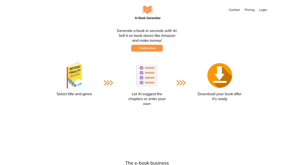 AI Book Generator - Generate eBooks in One Click and Sell Them on Bookstores.