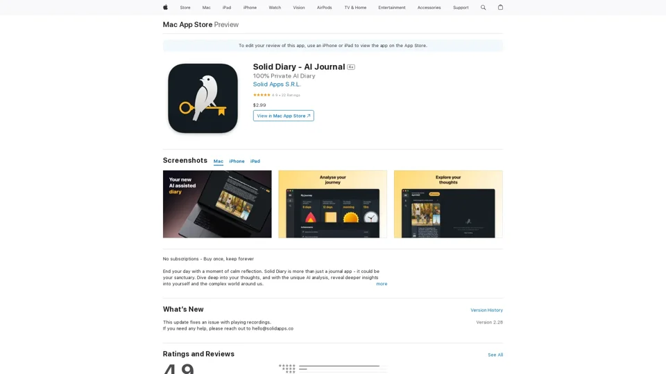 Solid Diary - AI Journal on the App Store