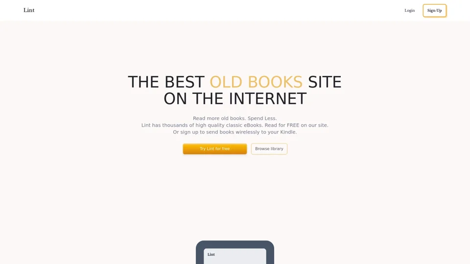 Lint -Turn your ebook library into feeds you can’t put down