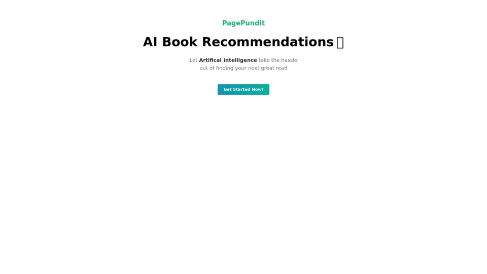 PagePundit | AI Book Recommendations