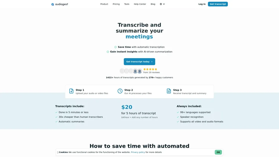 Transcribe and summarize your audio and video
