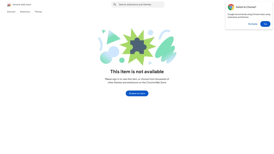 Item not available