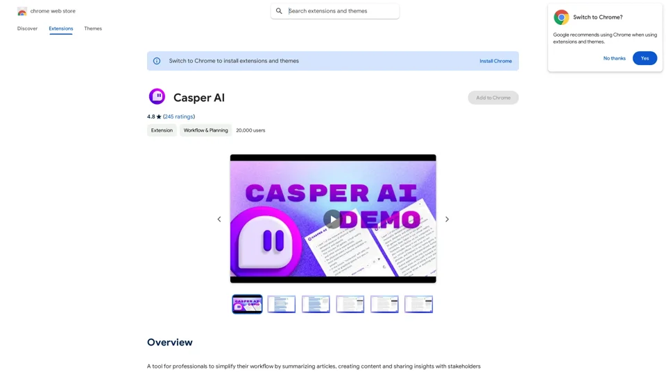 Casper AI - Chrome Web Store