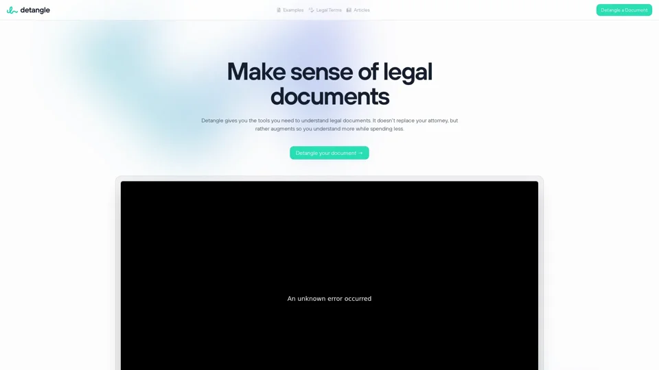 Detangle: Make sense of legal documents