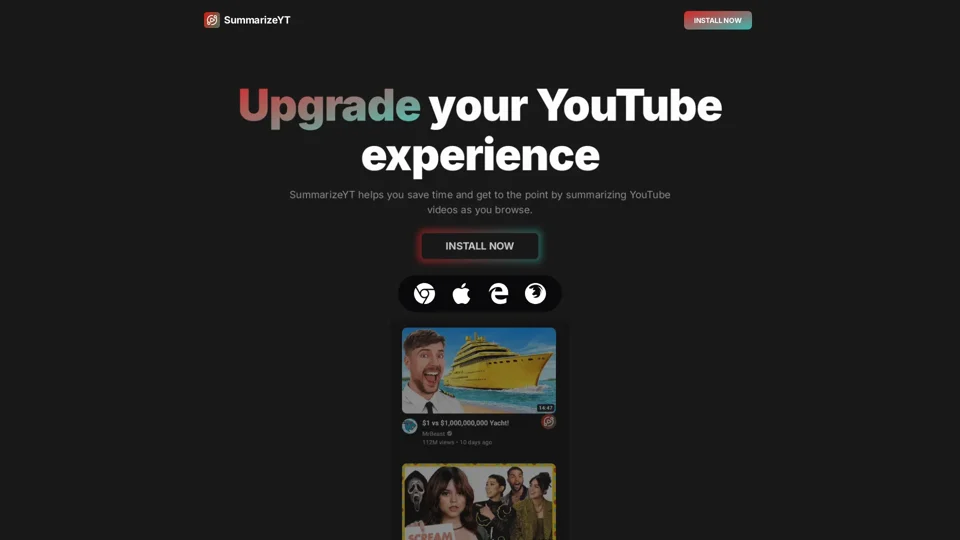 SummarizeYT -  YouTube Summary with ChatGPT