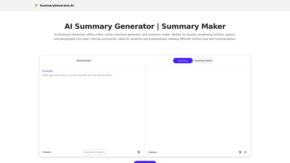 AI Summary Generator | Summary Maker