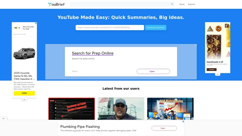 YouBrief - AI-Powered YouTube Video Summaries for Efficient Learning