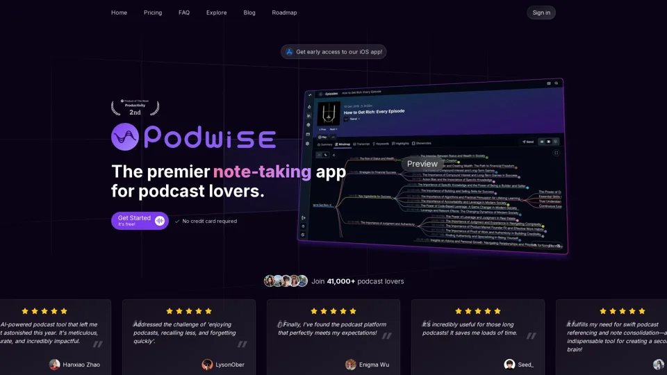 Podwise - Podcast knowledge at 10x speed