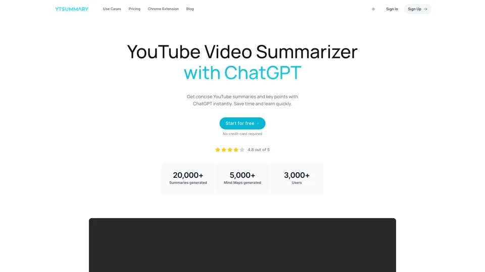 YouTube Video Summarizer with ChatGPT - YTSummary