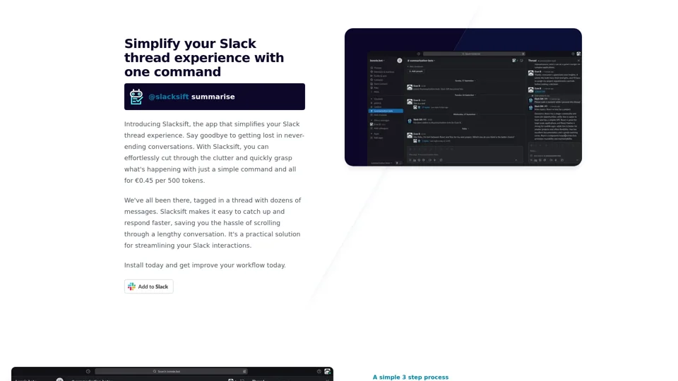 Slacksift | Simplify your Slack thread experience