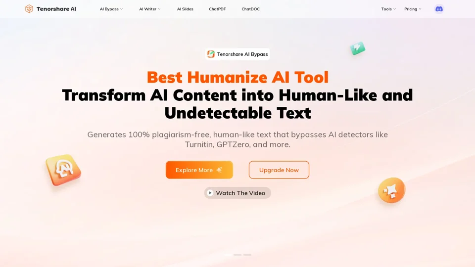 Free AI Writer & Free AI PDF Summarizer & Best Humanize AI Tool and Free AI Presentation Maker | Tenorshare AI