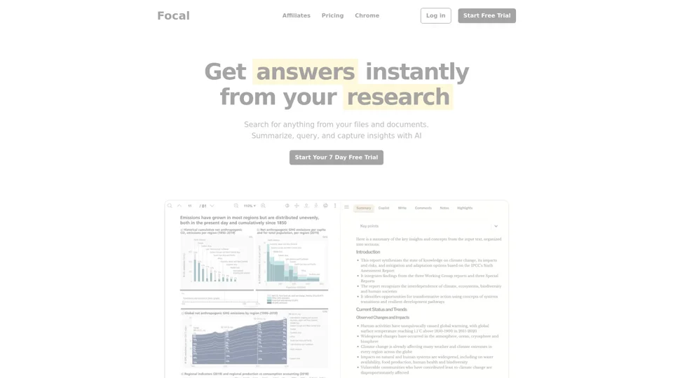 Focal AI | Instant AI-Assisted Search & Knowledge Management