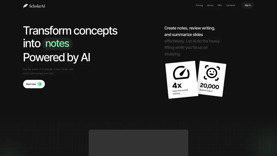 ScholarAI | AI Note Generating