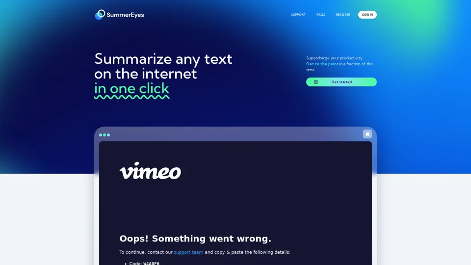 SummerEyes: AI-powered summaries in your browser