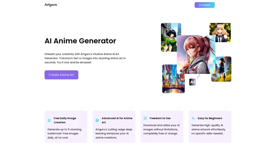 AI Anime Generator - Convert Text or Photo into Anime Art | Artguru