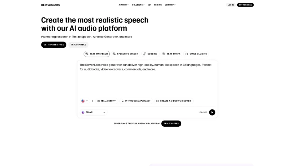 ElevenLabs: Free Text to Speech & AI Voice Generator | ElevenLabs