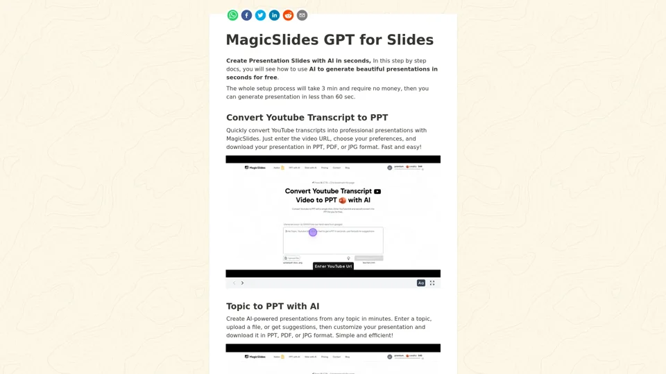 GPT for Slides - Create Presentation With AI in seconds