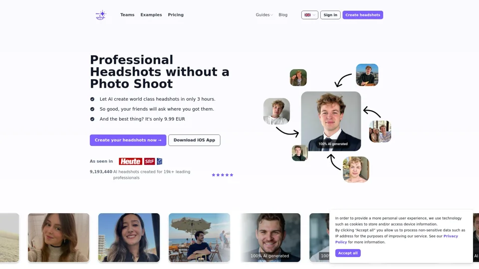 The #1 AI Professional Headshot Generator For Linkedin & More