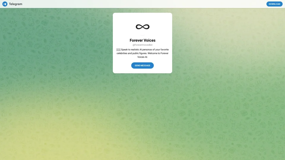 Telegram: Contact @ForeverVoicesBot