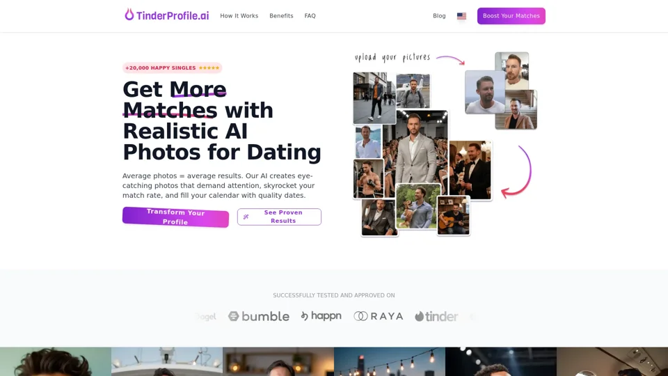 🥇 Maximize Your Matches with AI | TinderProfile.ai