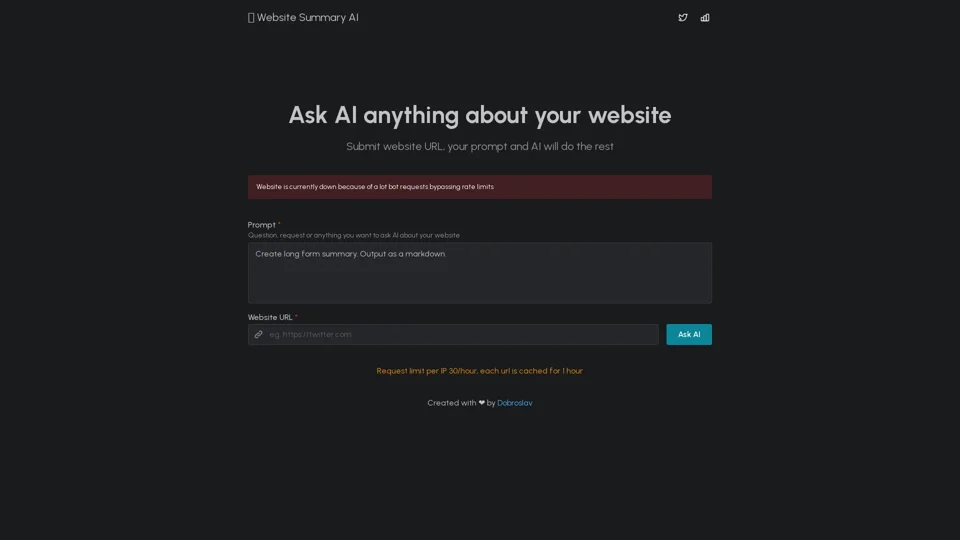 Website Summary AI | Ask AI anything about your website