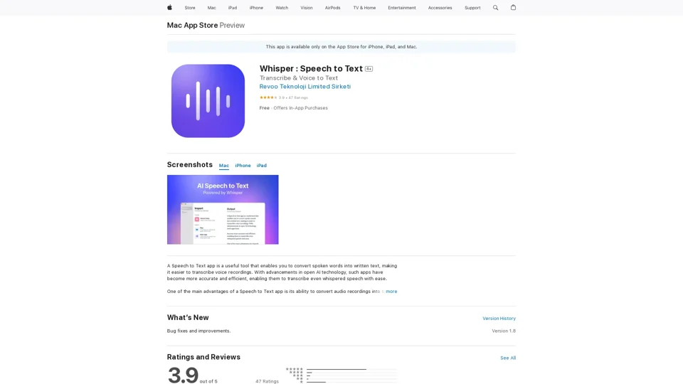 Whisper : Speech to Text on the App Store