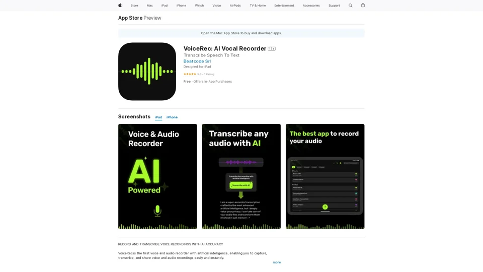 VoiceRec: AI Vocal Recorder on the App Store