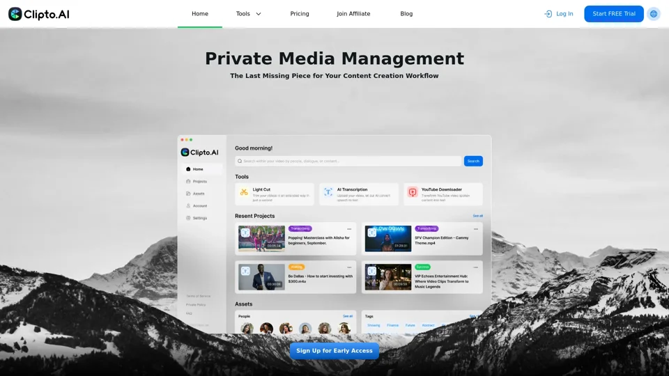 Clipto.AI - Your Private Media Management Assistant