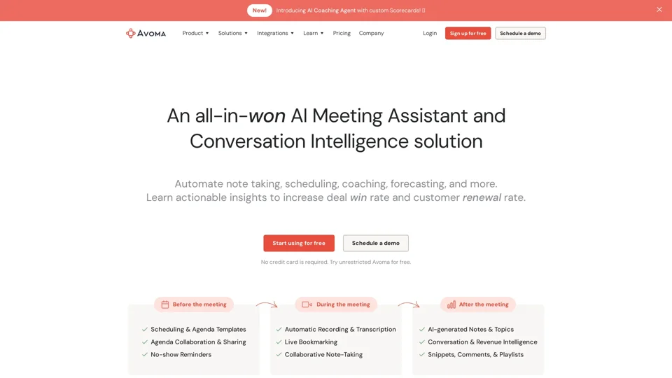 Avoma - AI Meeting Assistant with Conversation Intelligence
