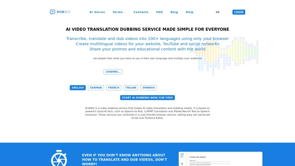 DubWiz - AI video dubbing