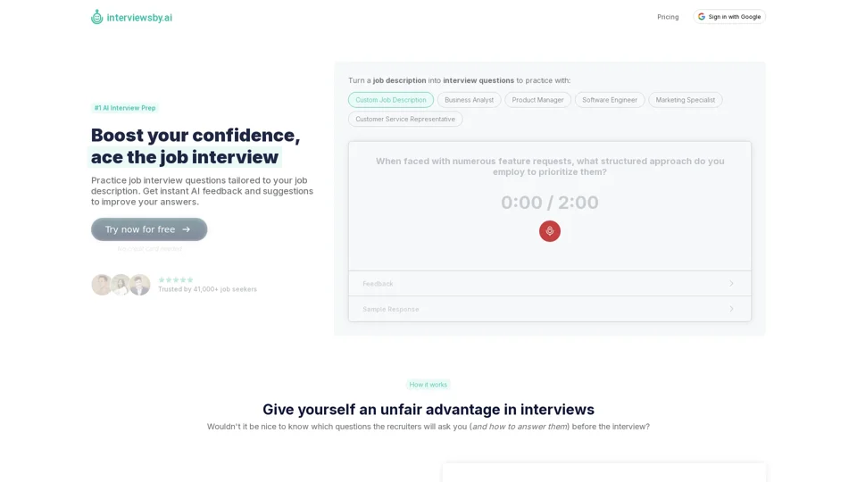 Interviews by AI | AI-powered Interview Preparation