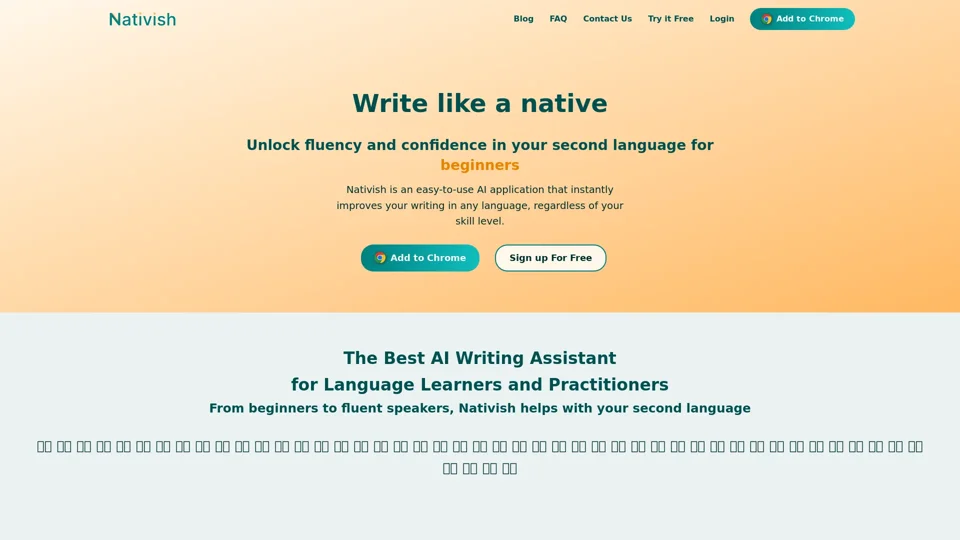 Nativish | Instant Native-Level Writing in Any Language