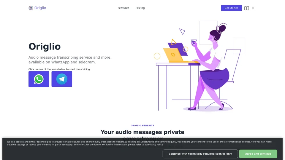 Origlio - your voice message assistant